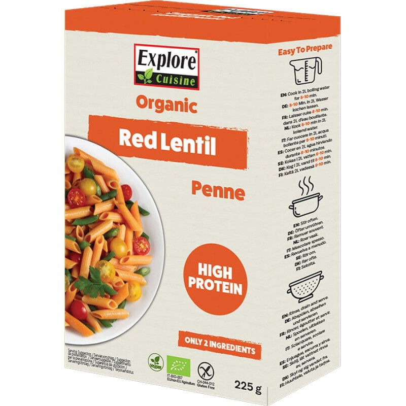 Explore Cuisine Punainen linssipenne luomu 225g