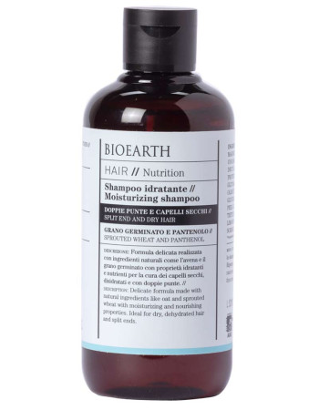 Bioearth HAIR 2.0 Kosteuttava shampoo kuiville hiuksille 250ml
