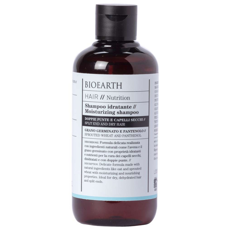 Bioearth HAIR 2.0 Kosteuttava shampoo kuiville hiuksille 250ml