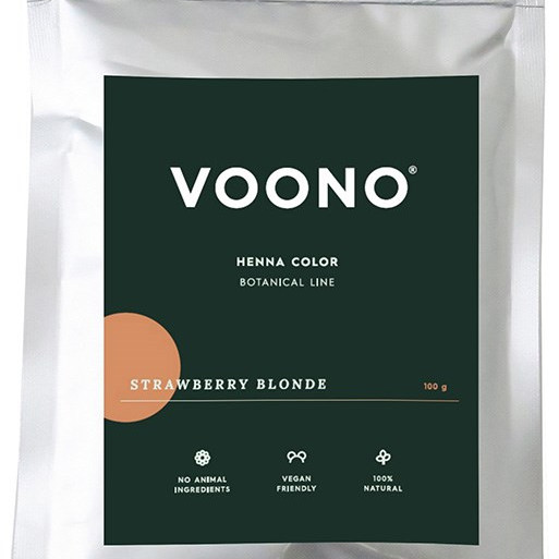 VOONO Henna-kasvihiusväri, strawberry blonde 100g