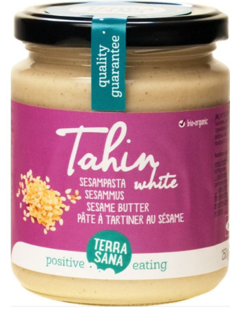 TerraSana Vaalea tahini, suolaton 250g luomu (paahdettu)