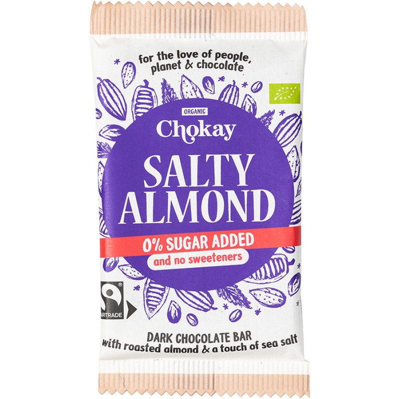 Chokay tumma suklaa, suolainen manteli 70g