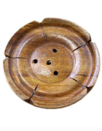 Auroshikha pieni puinen kukka suitsuketeline,