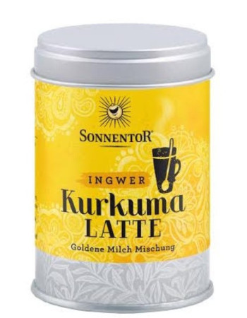 Sonnentor inkivääri kurkumalatte metallipurkki luomu 60g