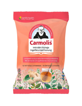 Carmolis Inkivääri-Hunaja kurkkukaramelli 75g