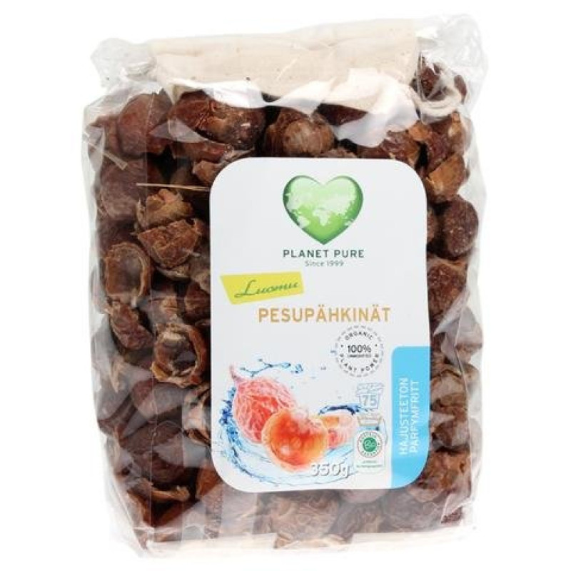 Planet pure luomu pesupähkinät + pesupussi 350g