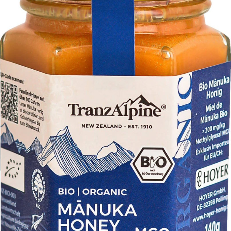 TranzAlpine Luomu Manuka Hunaja MGO 300+, 140g